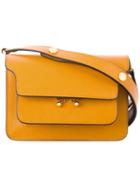 Marni Small Trunk Shoulder Bag, Women's, Yellow/orange, Calf Leather