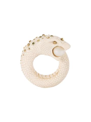 Bibi Van Der Velden Seasnake Ring - White
