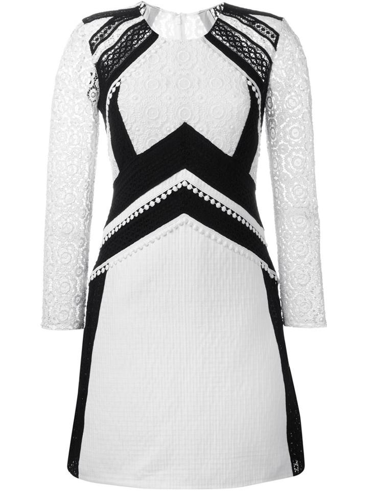 Burberry Prorsum Embroidered Lace Panel Dress