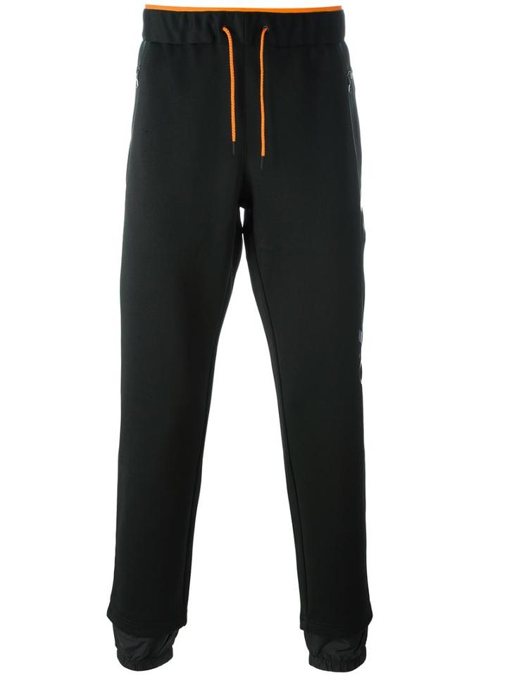 Ea7 Emporio Armani Drawstring Sweatpants, Men's, Size: Xl, Black, Polyester/spandex/elastane/polyamide/cotton