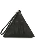 Mcq Alexander Mcqueen Embossed Logo Pyramid Clutch, Women's, Black