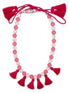 Shourouk Sautoir Tassel Necklace - Pink & Purple