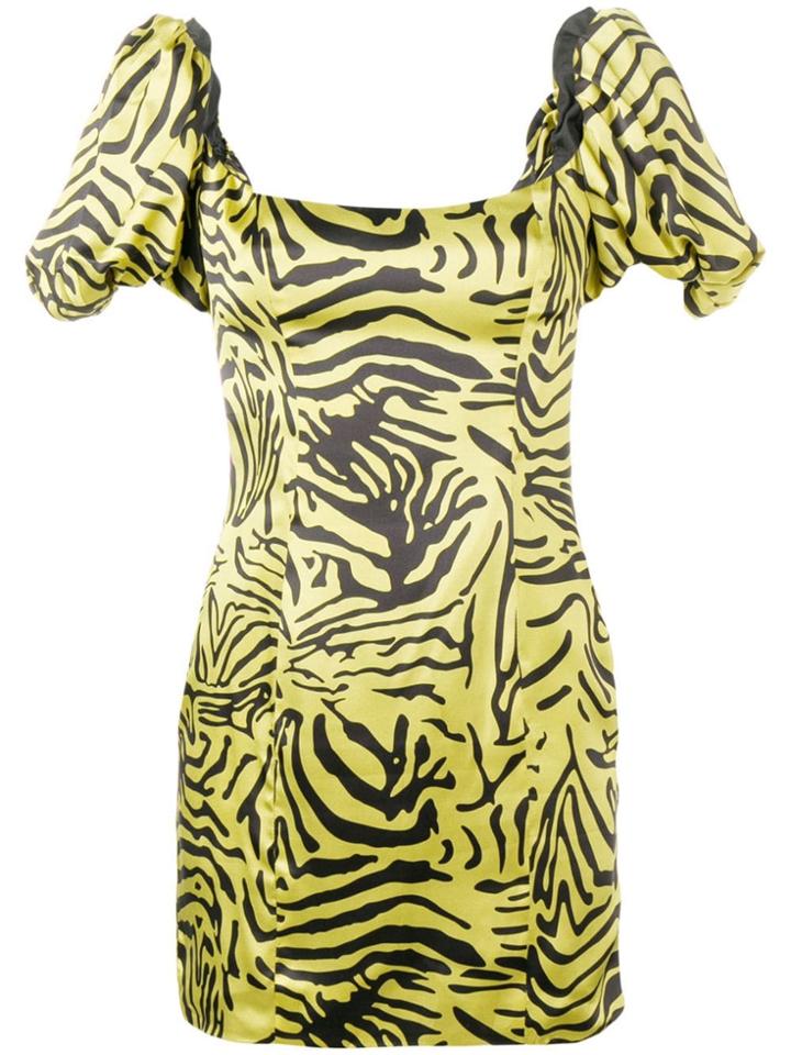 De La Vali Puff Sleeve Mini Dress - Black