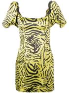 De La Vali Puff Sleeve Mini Dress - Black