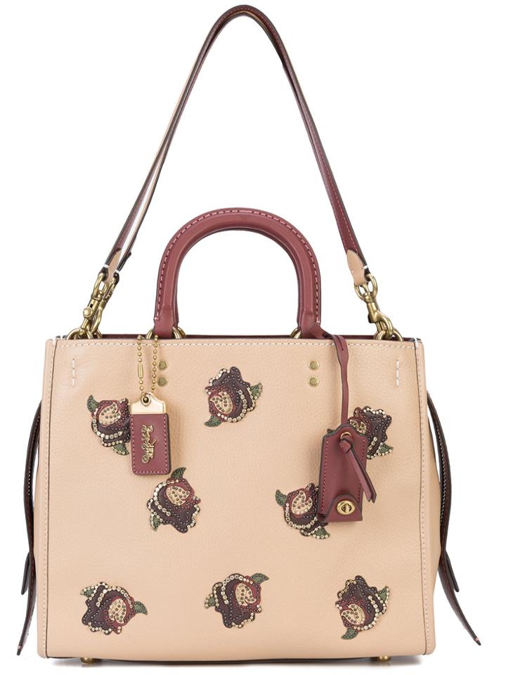 Coach Rose Appliqué Rogue Tote - Nude & Neutrals