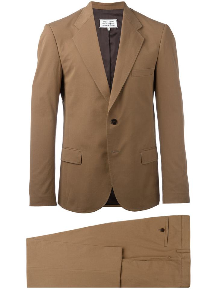 Maison Margiela Classic Two Piece Suit, Men's, Size: 52, Brown, Cotton/spandex/elastane/viscose