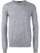 Roberto Collina Classic Sweater, Men's, Size: 50, Grey, Nylon/merino