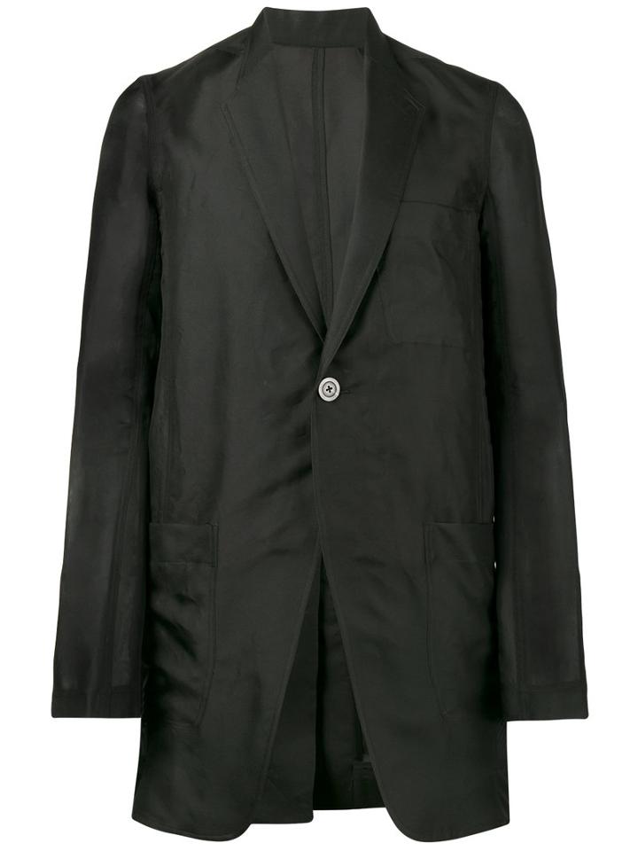 Rick Owens - Stiff Morning Jacket - Men - Silk - 50, Black, Silk