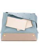 Yuzefi Color Block Shoulder Bag - Blue