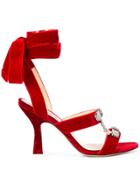 Attico Ankle Fastened Sandals - Red