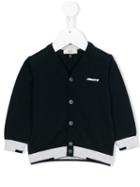 Armani Junior Contrast Stripe Cardigan, Toddler Boy's, Size: 36 Mth, Blue
