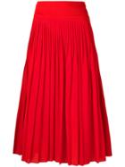 Givenchy High-waisted Pleated Skirt - Red