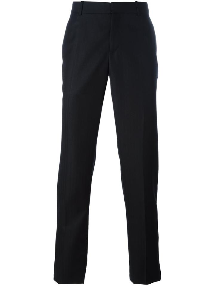 Alexander Mcqueen Straight Leg Trousers, Men's, Size: 48, Black, Acetate/viscose/wool