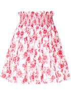 Miu Miu Floral Print Skirt - White