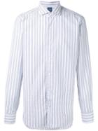Barba Striped Shirt, Men's, Size: 44, White, Cotton