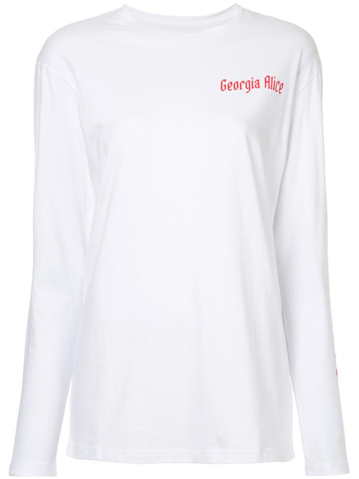 Georgia Alice To The Moon Top - White
