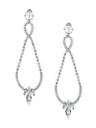 Miu Miu Pear Cut Crystal Drop Earrings - Metallic
