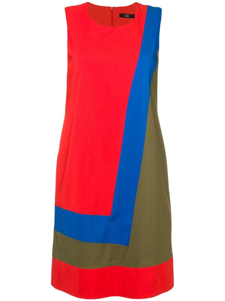 Steffen Schraut Colour Block Dress - Red