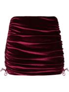 Oseree Ruched Skirt - Red