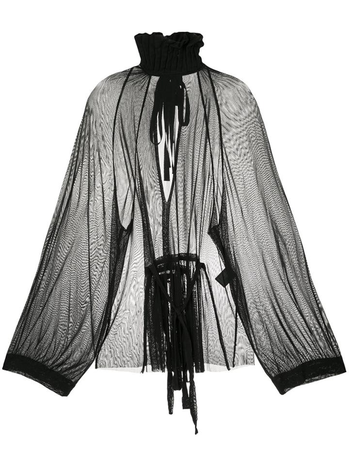 Ann Demeulemeester Ohara Sheer Blouse - Black