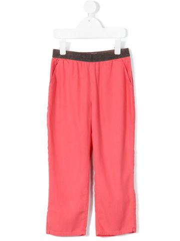 Nice Things Mini - Lurex Waist Trousers - Kids - Tencel - 8 Yrs, Red