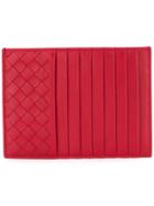 Bottega Veneta Woven Cardholder - Red