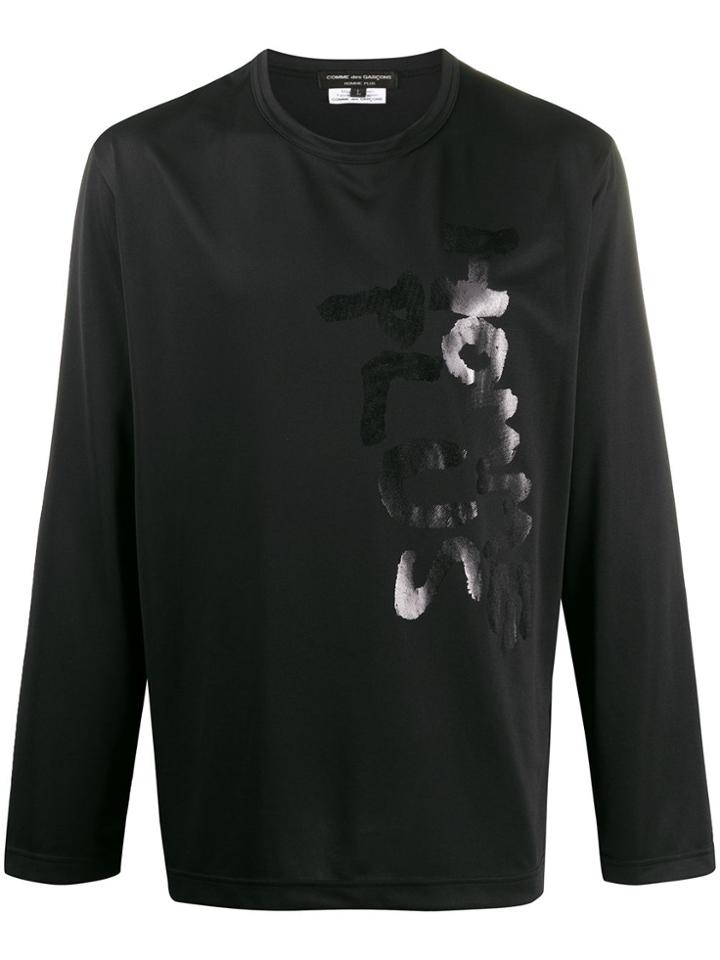 Comme Des Garçons Homme Plus Logo Print Sweatshirt - Black