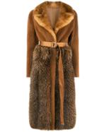 Blancha Belted Waist Coat - Brown