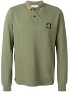 Stone Island Longsleeved Polo Shirt - Green
