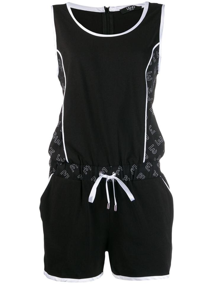 Liu Jo Jersey Playsuit - Black