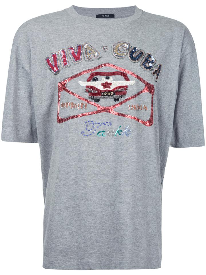 Taakk Sequinned T-shirt - Grey