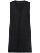Thamanyah Contrast Panel Waistcoat - Black