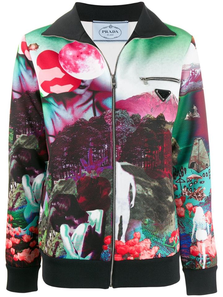 Prada Graphic Print Jacket - Green