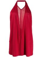Rick Owens Drkshdw Knot Detail Top - Red