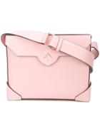 Manu Atelier Boxy Foldover Flap Bag - Pink & Purple