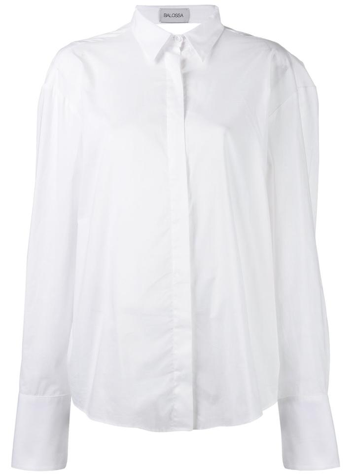 Balossa White Shirt - Deconstructed Open Back Shirt - Women - Cotton - 38, Cotton