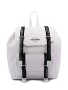 Love Moschino Foldover Logo Backpack - White