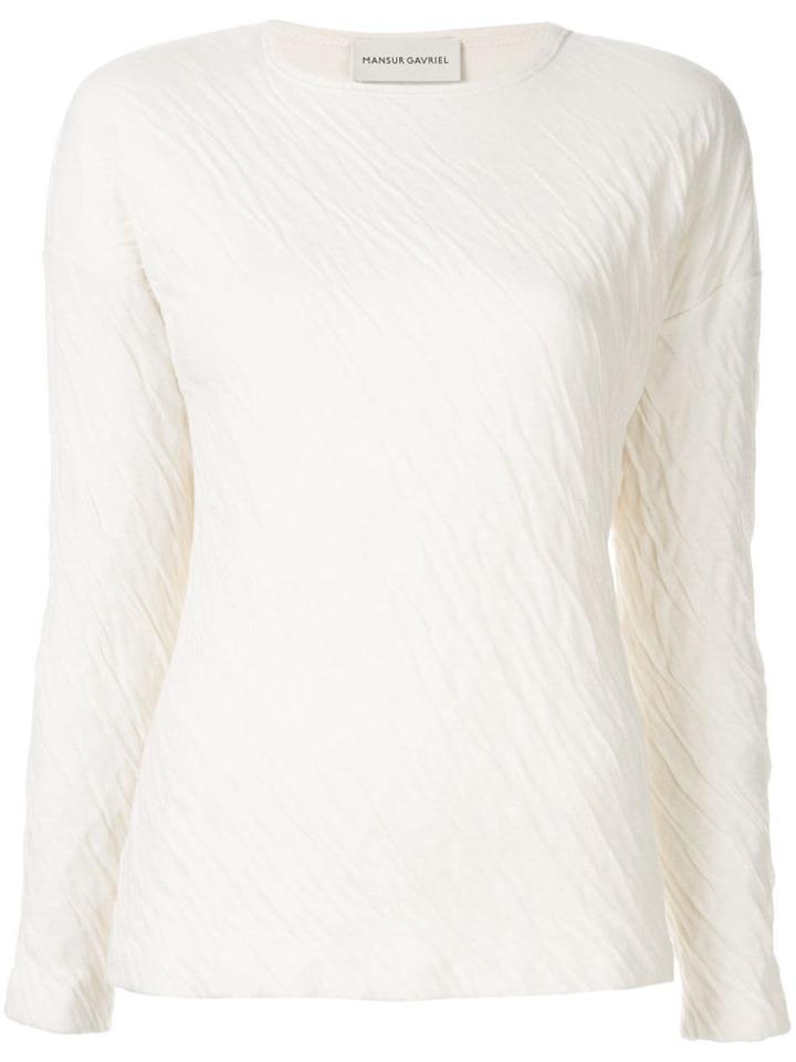 Mansur Gavriel Wavy Long Sleeve Shirt - White