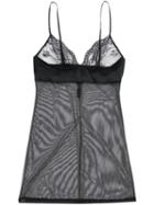 La Perla - Romance Camisole Slip Dress - Women - Silk/nylon/spandex/elastane - 4, Black, Silk/nylon/spandex/elastane
