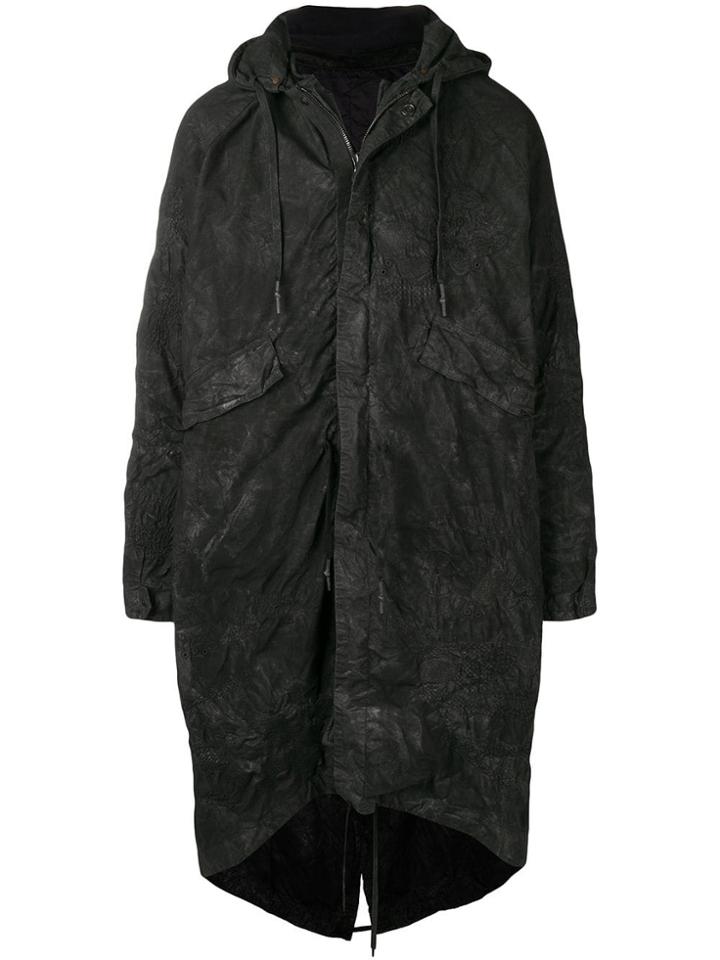 11 By Boris Bidjan Saberi Long Hooded Parka - Grey