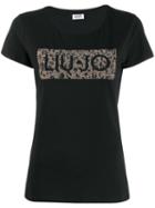 Liu Jo Crystal Embellished T-shirt - Black