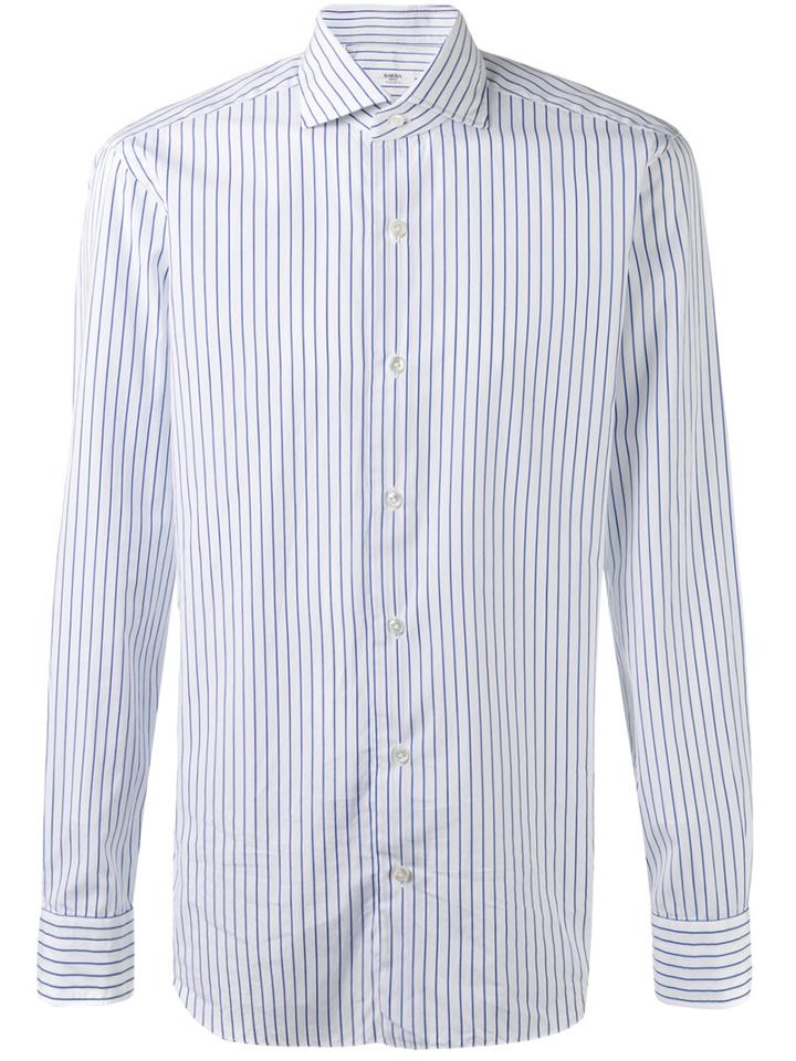Barba - Striped Shirt - Men - Cotton - 39, White, Cotton