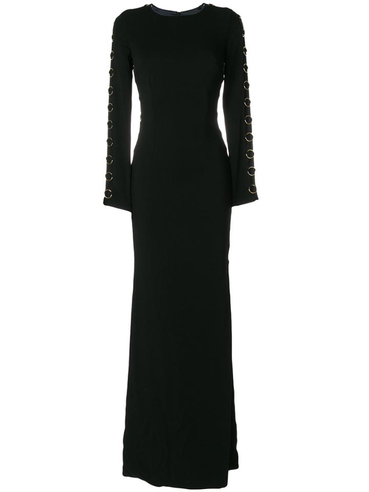Murmur Ring Detail Gown - Black