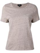 A.p.c. - Short Sleeve T-shirt - Women - Cotton/wool/other Fibers - S, Nude/neutrals, Cotton/wool/other Fibers