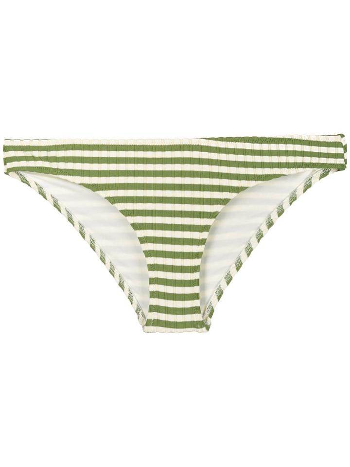 Solid & Striped Striped Bikini Bottoms - Green