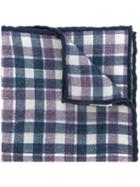Eleventy - Checked Scarf - Men - Wool - One Size, Blue, Wool