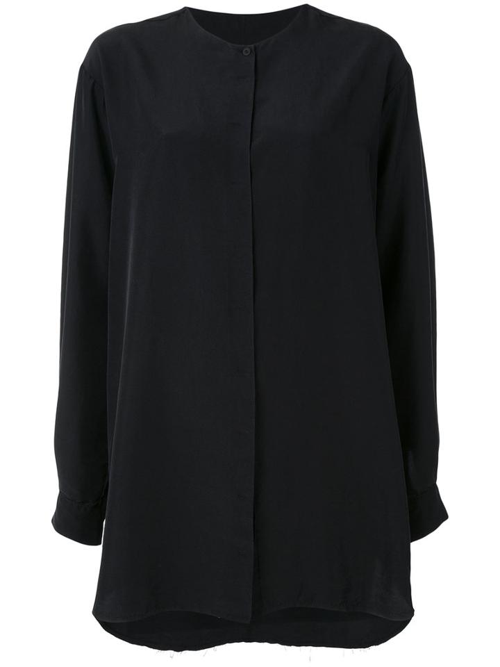 Kristensen Du Nord - Loose Fit Shirt Top - Women - Silk - 2, Black, Silk