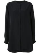 Kristensen Du Nord - Loose Fit Shirt Top - Women - Silk - 2, Black, Silk