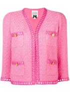 Edward Achour Paris Cropped Tweed Jacket - Pink