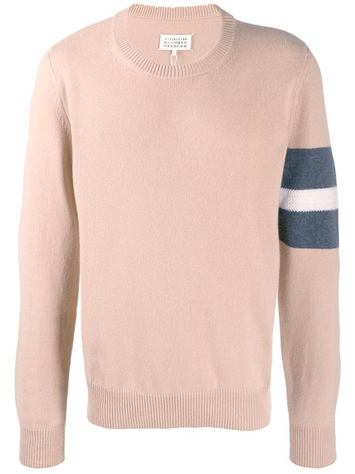 Maison Margiela Sweater With Stripe Detail - Neutrals